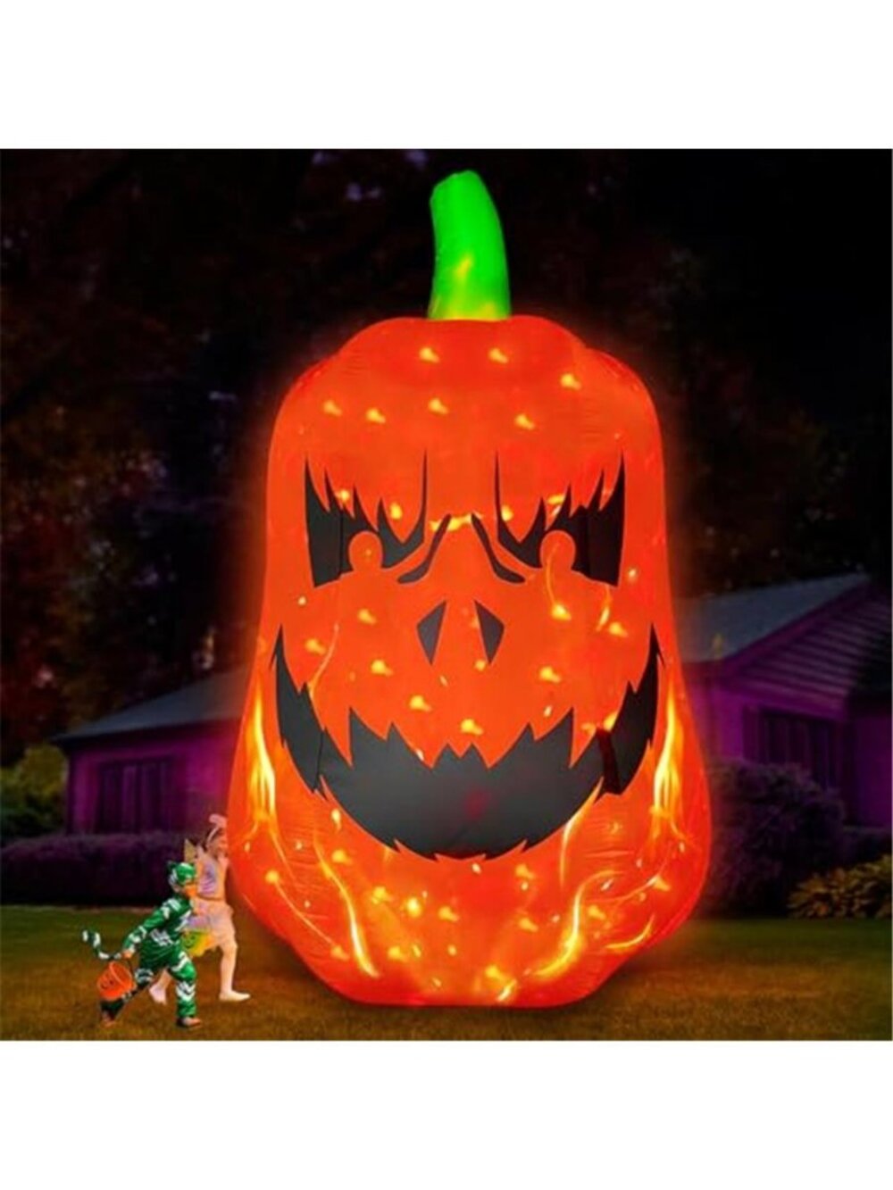 SEASONBLOW Giant 12FT Inflatable Jack O'Lantern Pumpkin Outdoor Decorations